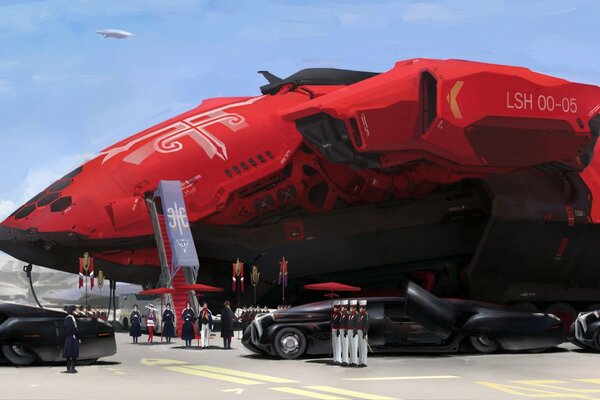 Fantasy of the transport system. Car - plane