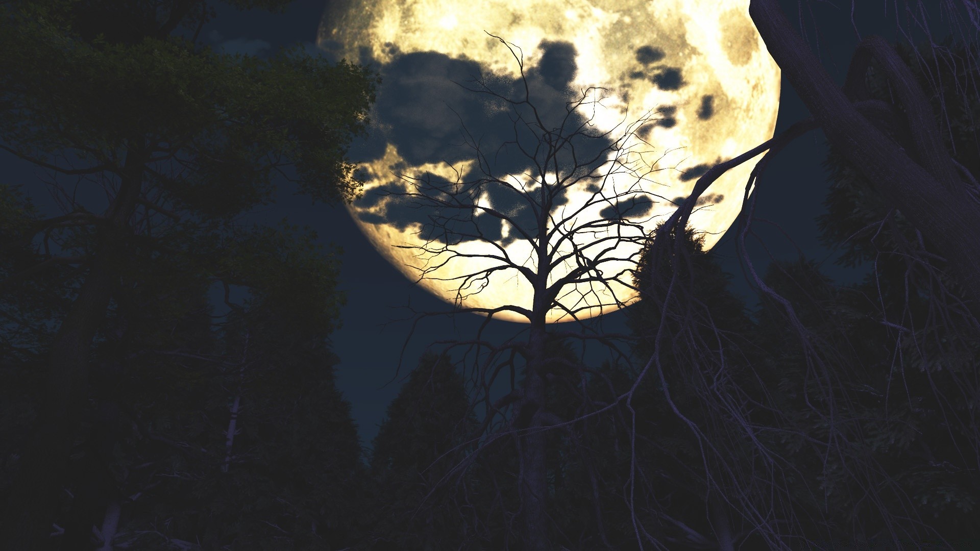 fantasy moon light desktop abstract