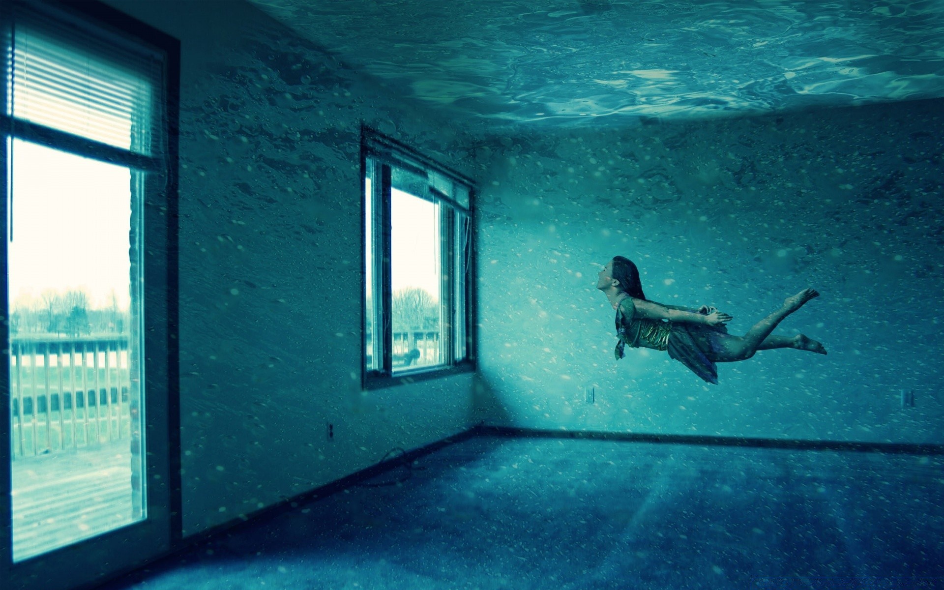 creative window abandoned water indoors light travel underwater sea