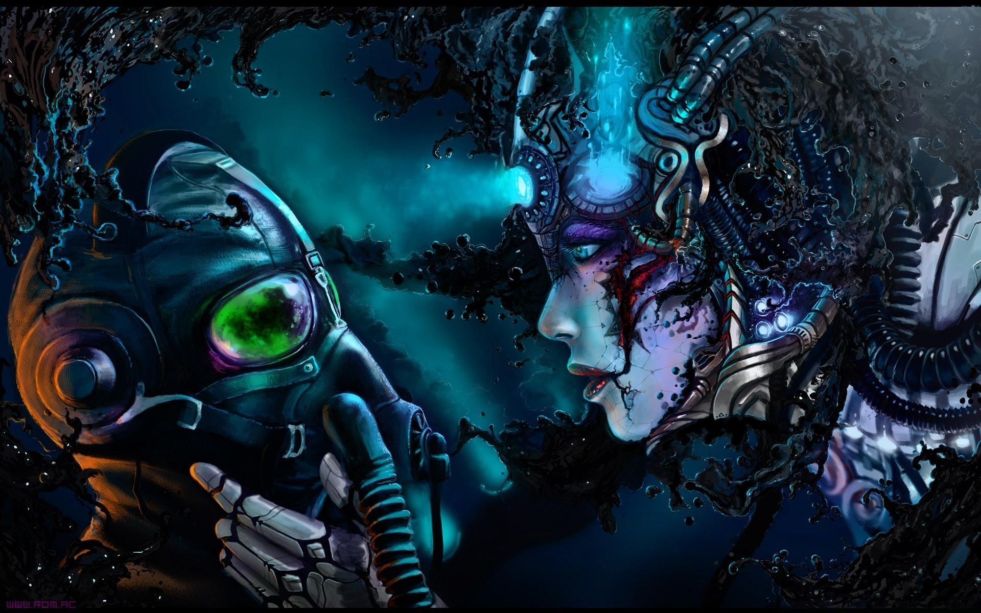 graffiti science futuristic fantasy desktop abstract underwater art technology