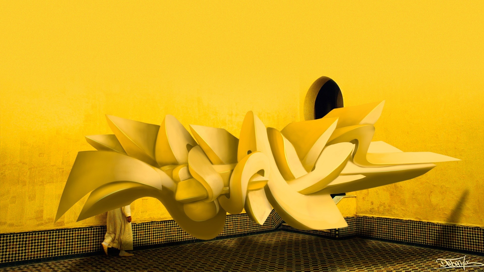 graffiti desktop colore oro decorazione luce bella illustrazione astratto mobili