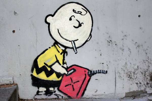 Graffiti sobre o tema do valentão da cidade