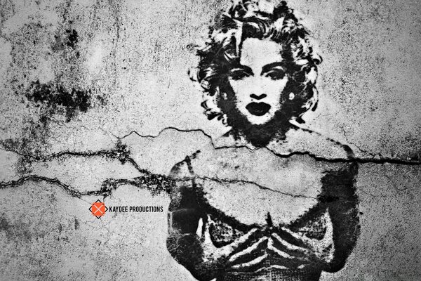 Graffiti de l actrice Merlin Monroe