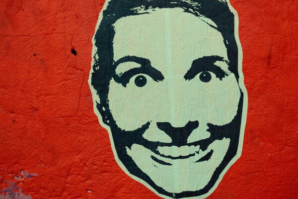 Imagen de la cara en forma de graffiti