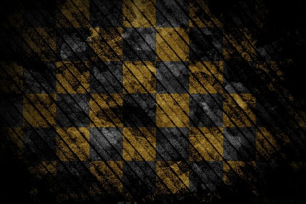 Grunge chess yellow field