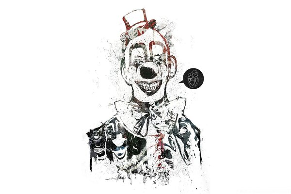 Illustration d un bon clown sur fond blanc