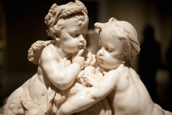 Marble sculpture of angels art