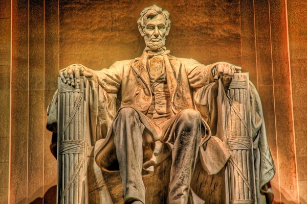 Stone Sculpture of the President of America