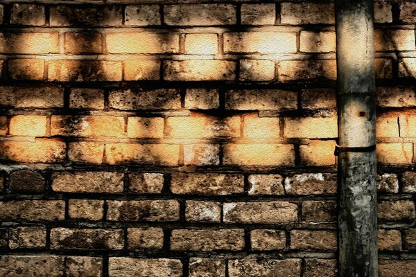 Old brown brick wall