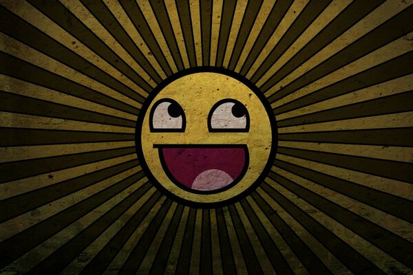 Imagen de un sol sonriente sucio