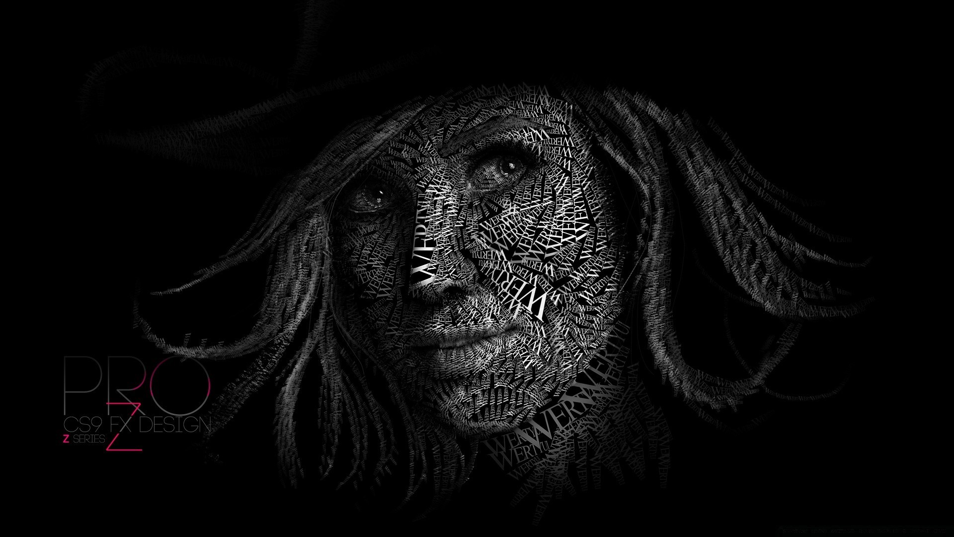 labels portrait face monochrome one horror head