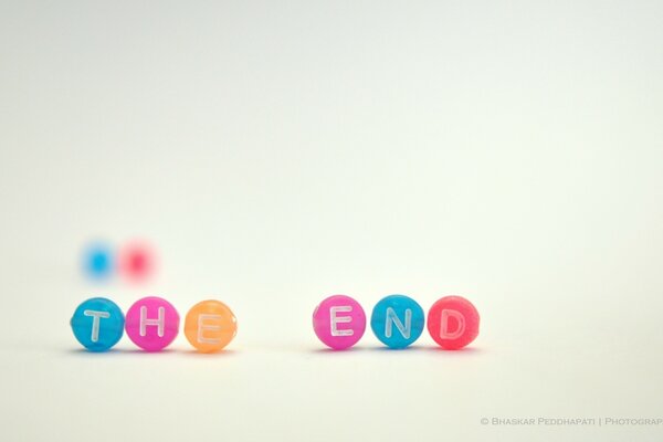 Beads with letters on the background