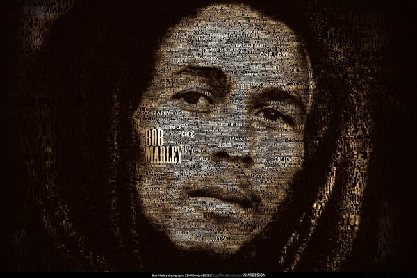 Retrato original de Bob Marley