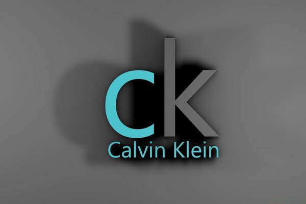 Calvin Klein lettering grey with blue