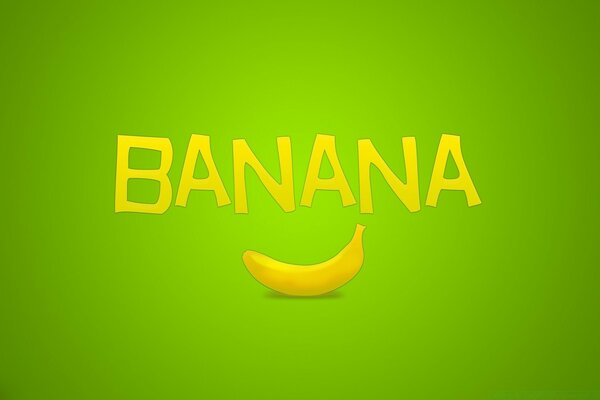 Carta da parati positiva con banana