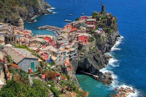 Vernazza Ligurya denizi italya akdeniz