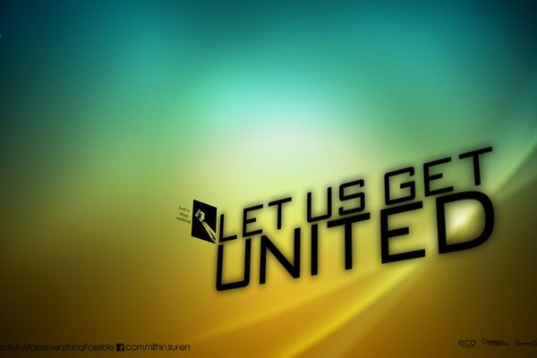 Let us get United inscription