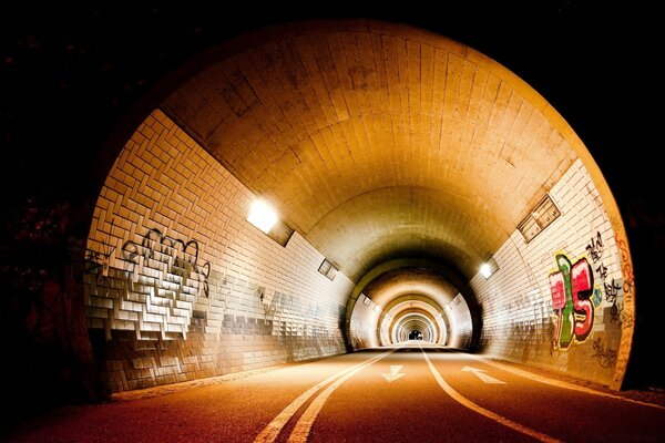 A ray of light in the city tunnel