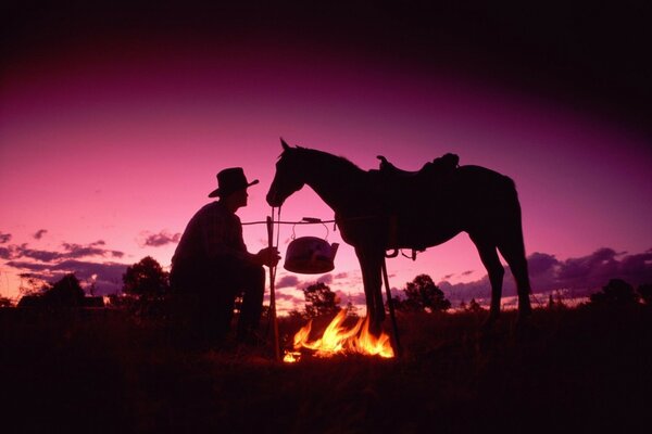 El vaquero hizo un alto