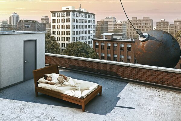 How sweet it is to sleep on the roof of the house