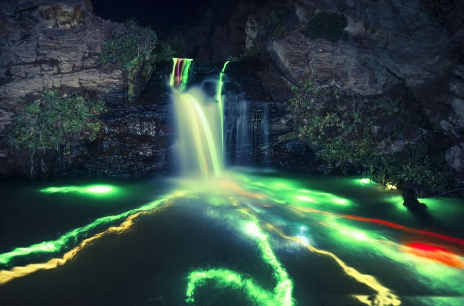 bright colors water motion travel outdoors light blur