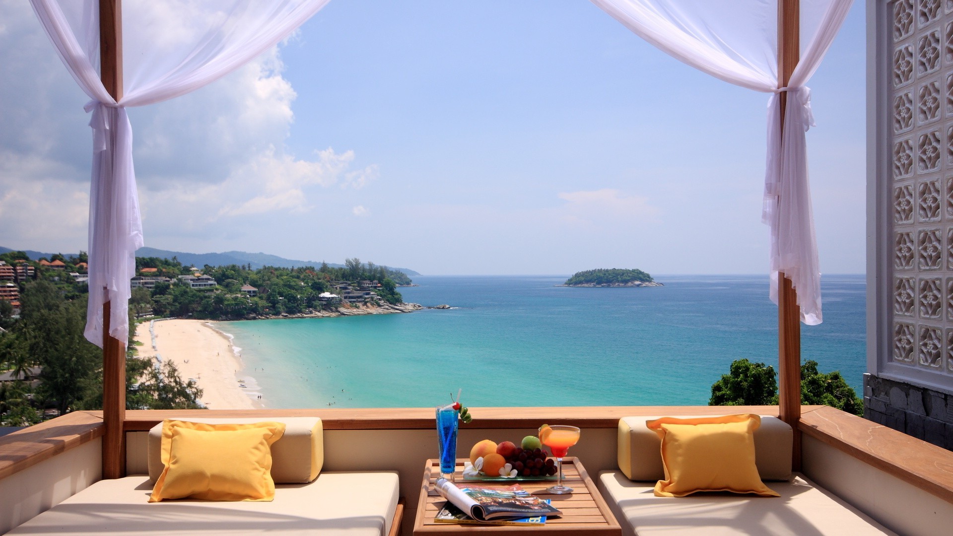 terrace summer travel tropical relaxation luxury chair water sky vacation sand idyllic sun hotel nature beach fair weather ocean exotic sea