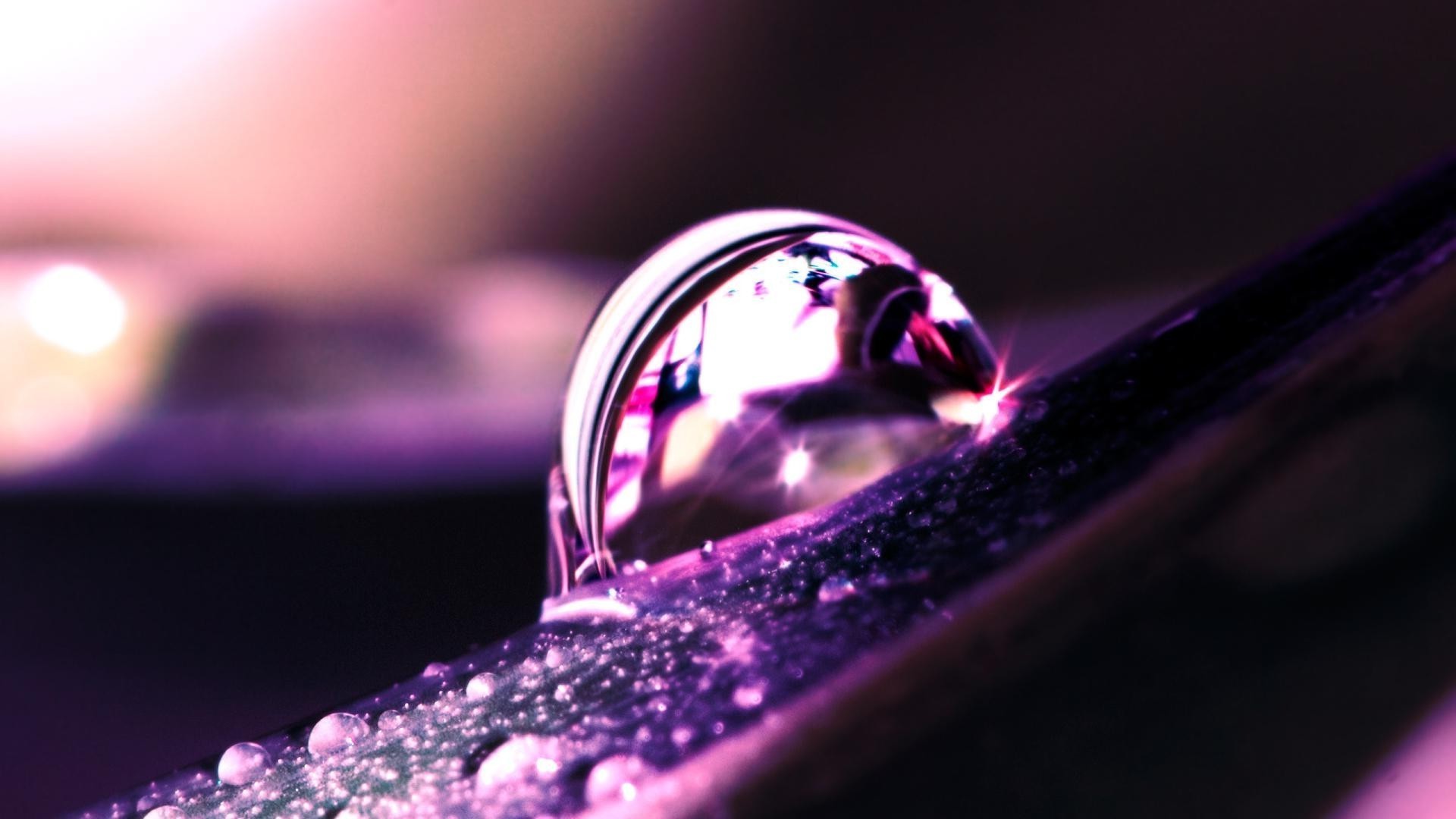 droplets and water blur shining dark light reflection desktop