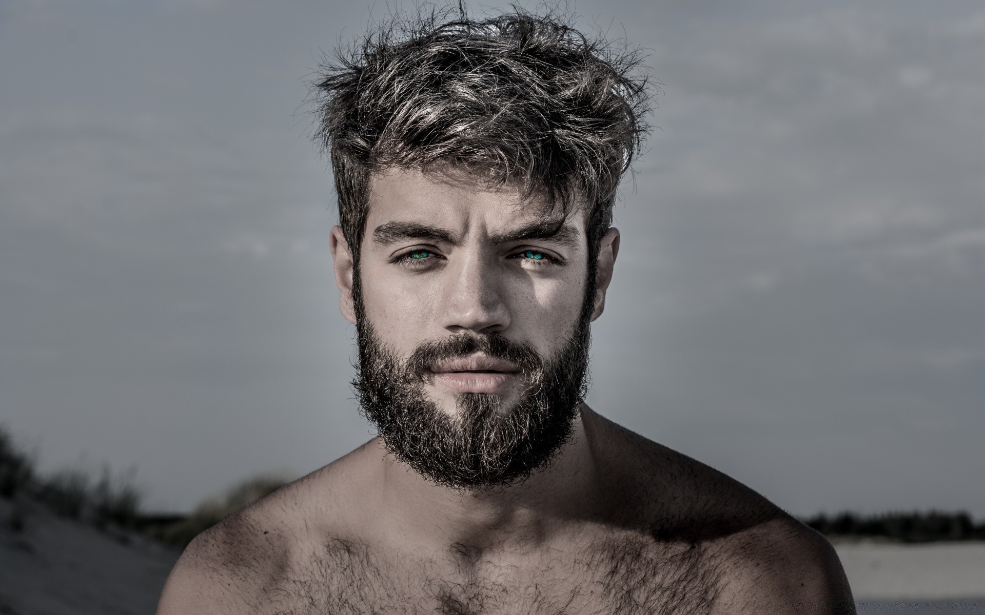 modelos hombre retrato hermosa barba solo moda adulto masculinidad novio cabello modelo vello facial