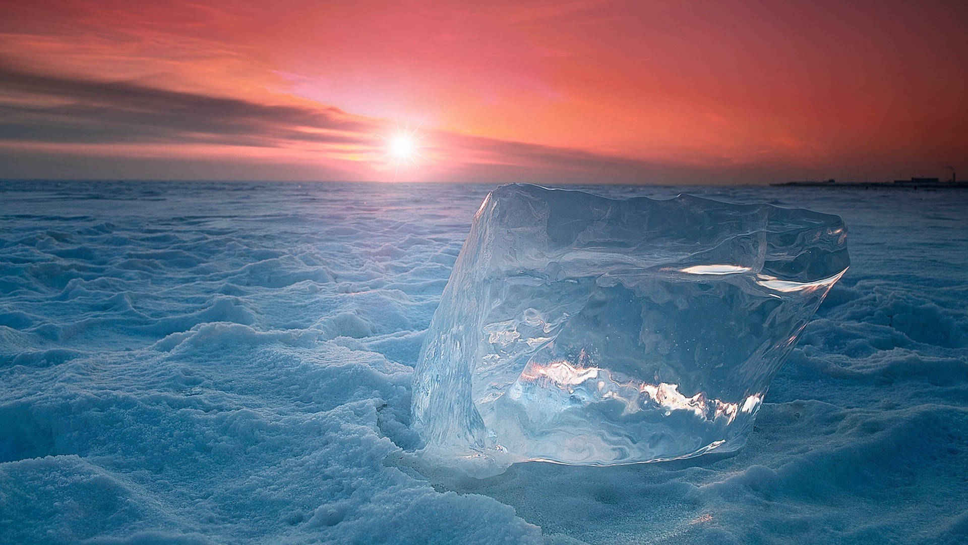 ice water sea ocean sunset sun nature dawn sky seascape summer landscape travel wave beach