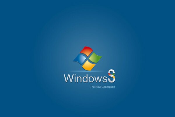 Windows osiem na niebieskim tle ikona