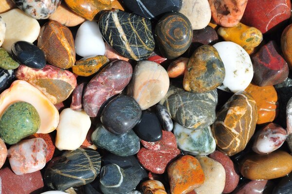 Lots of colorful shiny stones