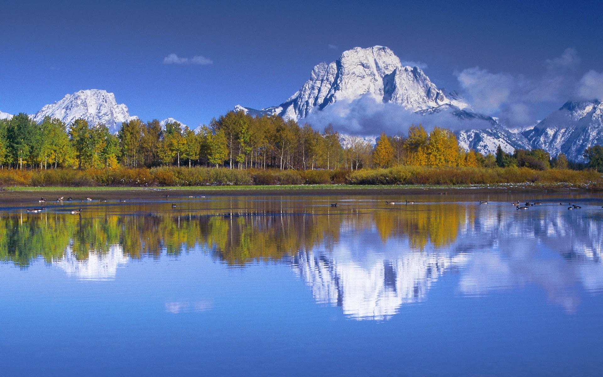 lake reflection water landscape scenic snow nature wood mountain outdoors composure sky fall