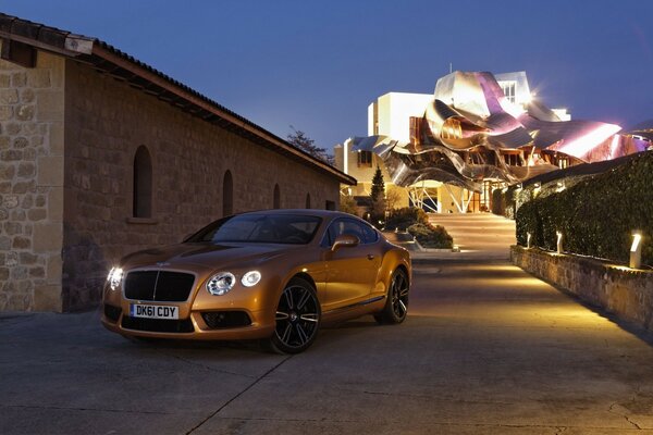 Sports car on the streets of the city