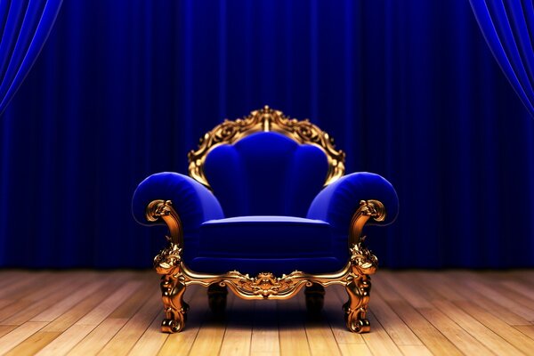 THE THRONE ON THE STAGE OF THE DRAMA THEATER