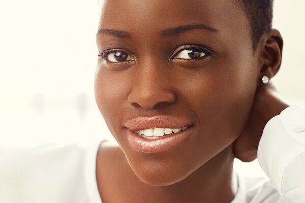 The face of a beautiful black girl