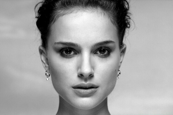 Schwarz-weiß Natalie Portman