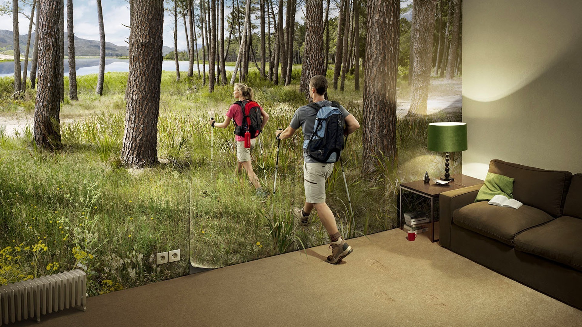 fotobearbeitung landschaft holz holz straße park freizeit mädchen erwachsener