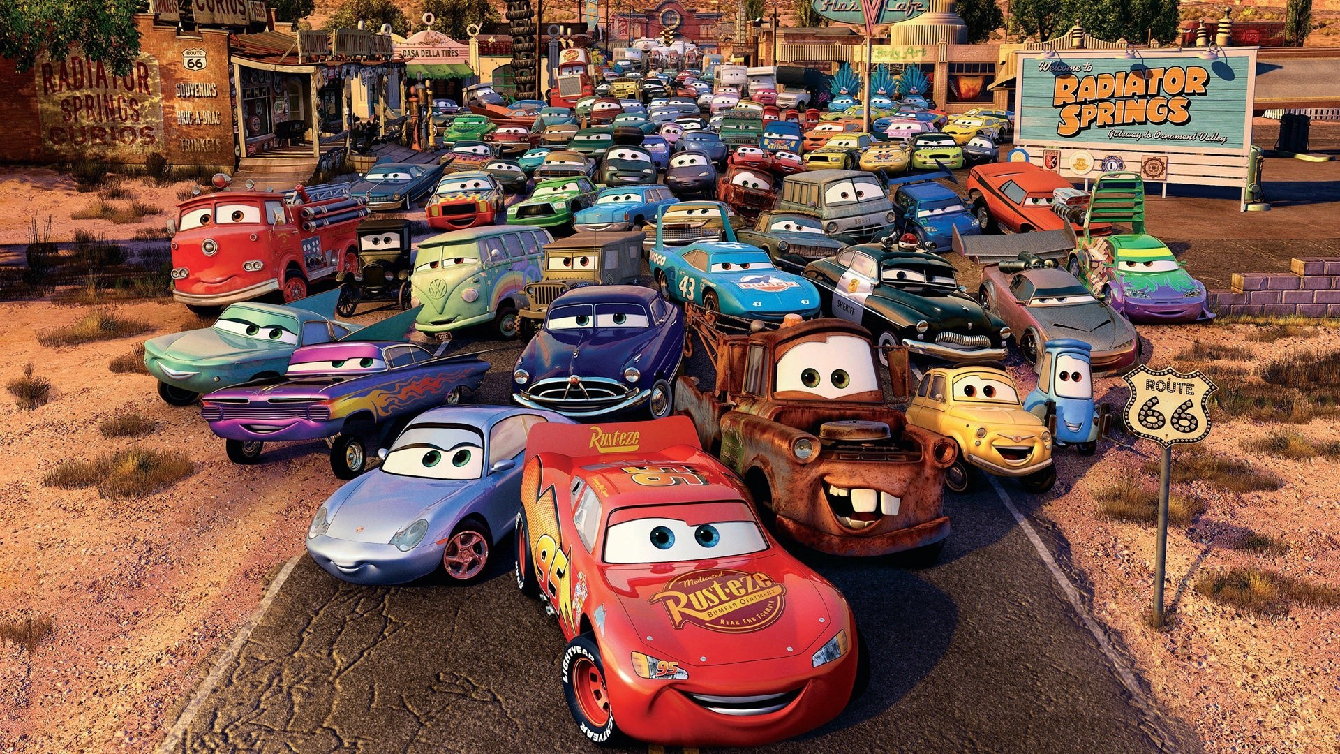 Route 66 Cars Movie - Phone wallpapers