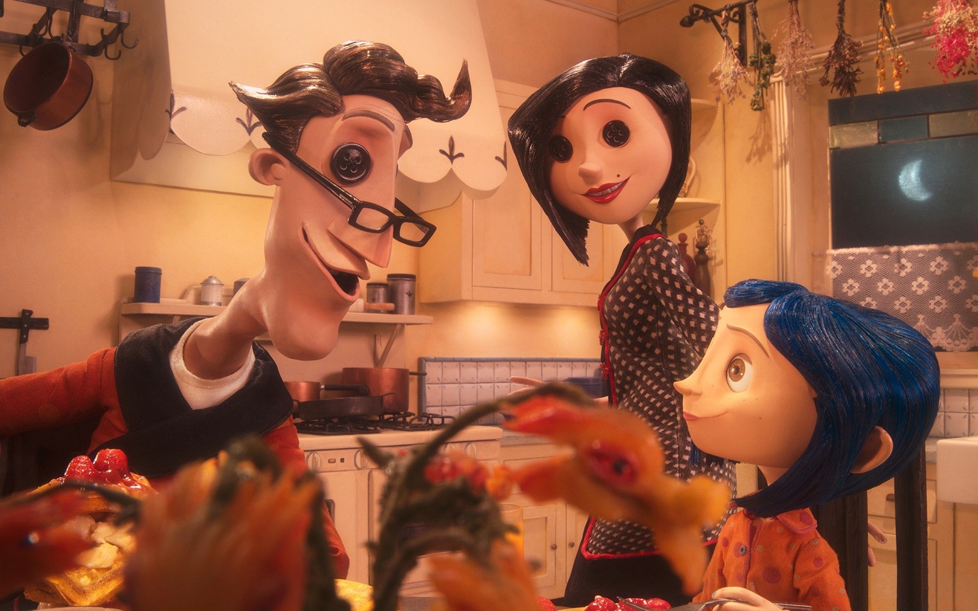 coraline kadın yetişkin giyiyor kız cadılar bayramı moda sergi bir kapalı portre oda