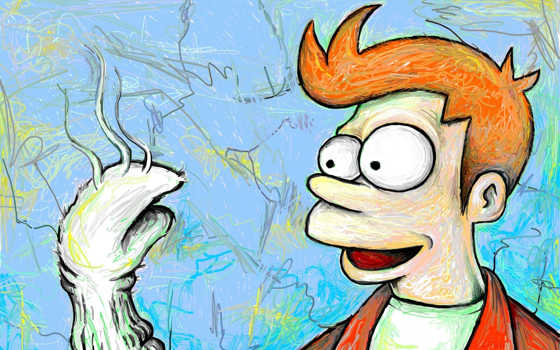 futurama illustrazione arte pittura grafico immagine religione schizzo artistico design mostro