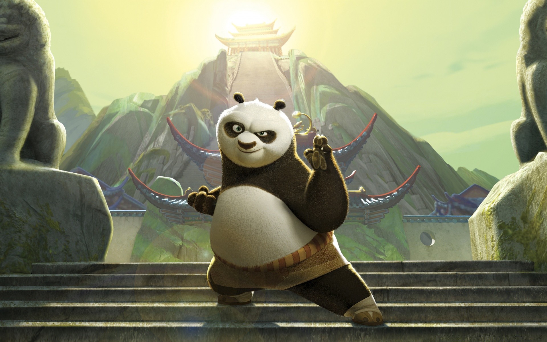 kung fu panda erwachsener mann tragen frau