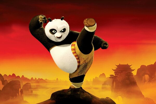 Personnage de dessin animé Kung Fu Panda