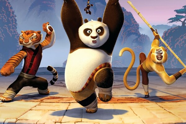 Kung Fu Panda se divierten en la batalla