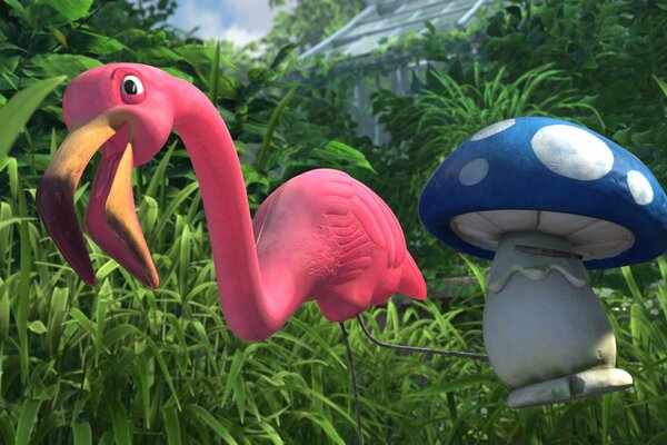 Gnomeo and Juliet, pink flamingo