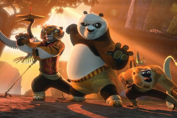 Kung Fu Panda und Team sind bereit für den Kampf