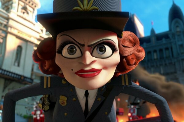 Illustration of a policewoman from Madagascar