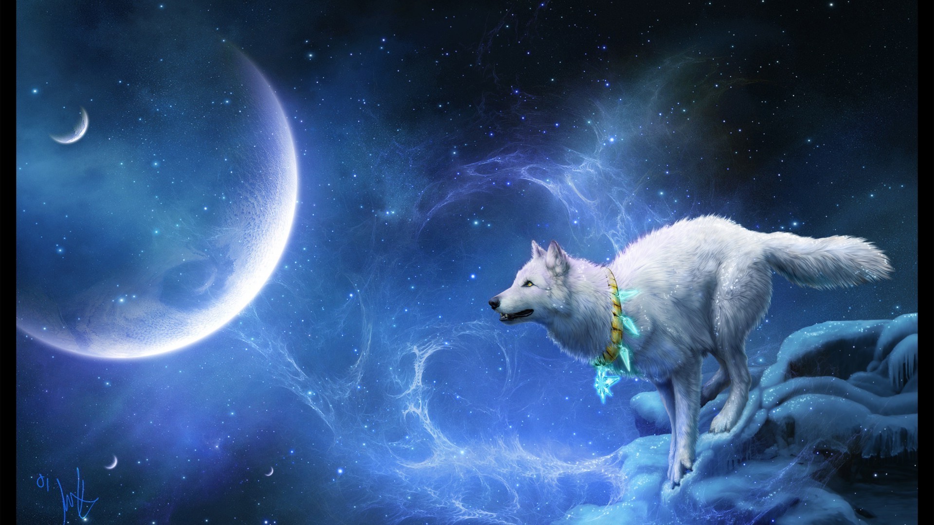 animals moon astronomy space nature planet astrology sky snow winter fantasy exploration science