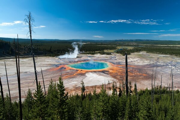 Beau lac dans un endroit inhabituel