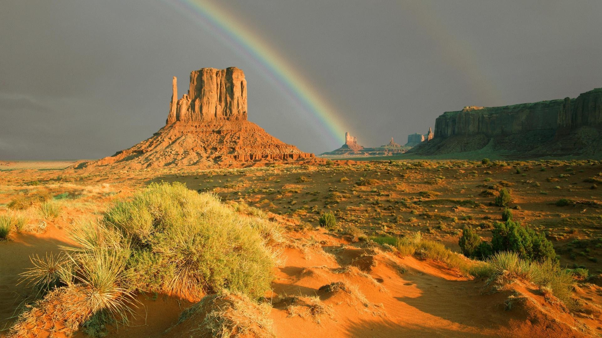 summer landscape travel sunset desert rainbow sky mountain outdoors scenic dawn nature rock