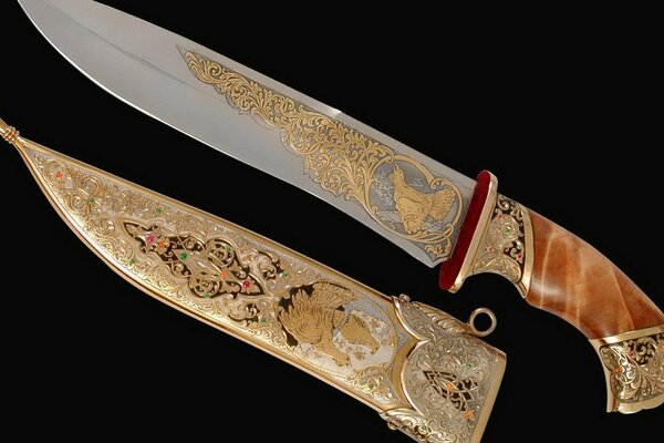 Knife with scabbard handmade